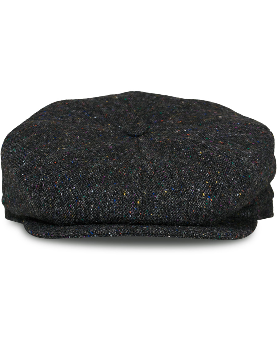 Herren | Lock & Co Hatters Tremelo Donegal Tweed Cap Dark Grey | Lock & Co Hatters | Tremelo Donegal Tweed Cap Dark Grey