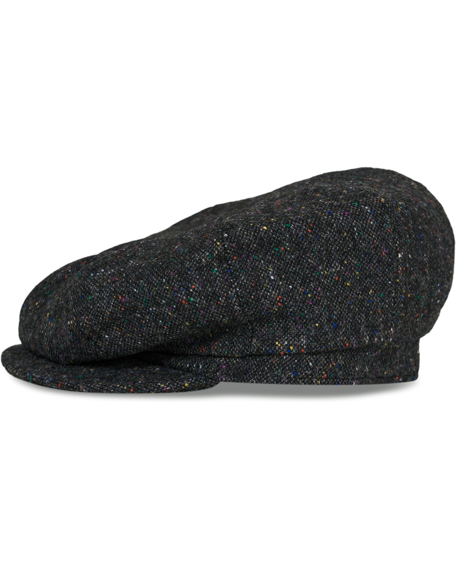 Herren | Lock & Co Hatters Tremelo Donegal Tweed Cap Dark Grey | Lock & Co Hatters | Tremelo Donegal Tweed Cap Dark Grey