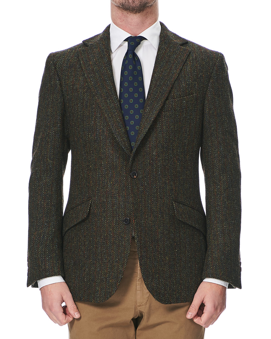 Herren | Sakkos | Walker Slater | Edward Harris Tweed Herringbone Blazer Green