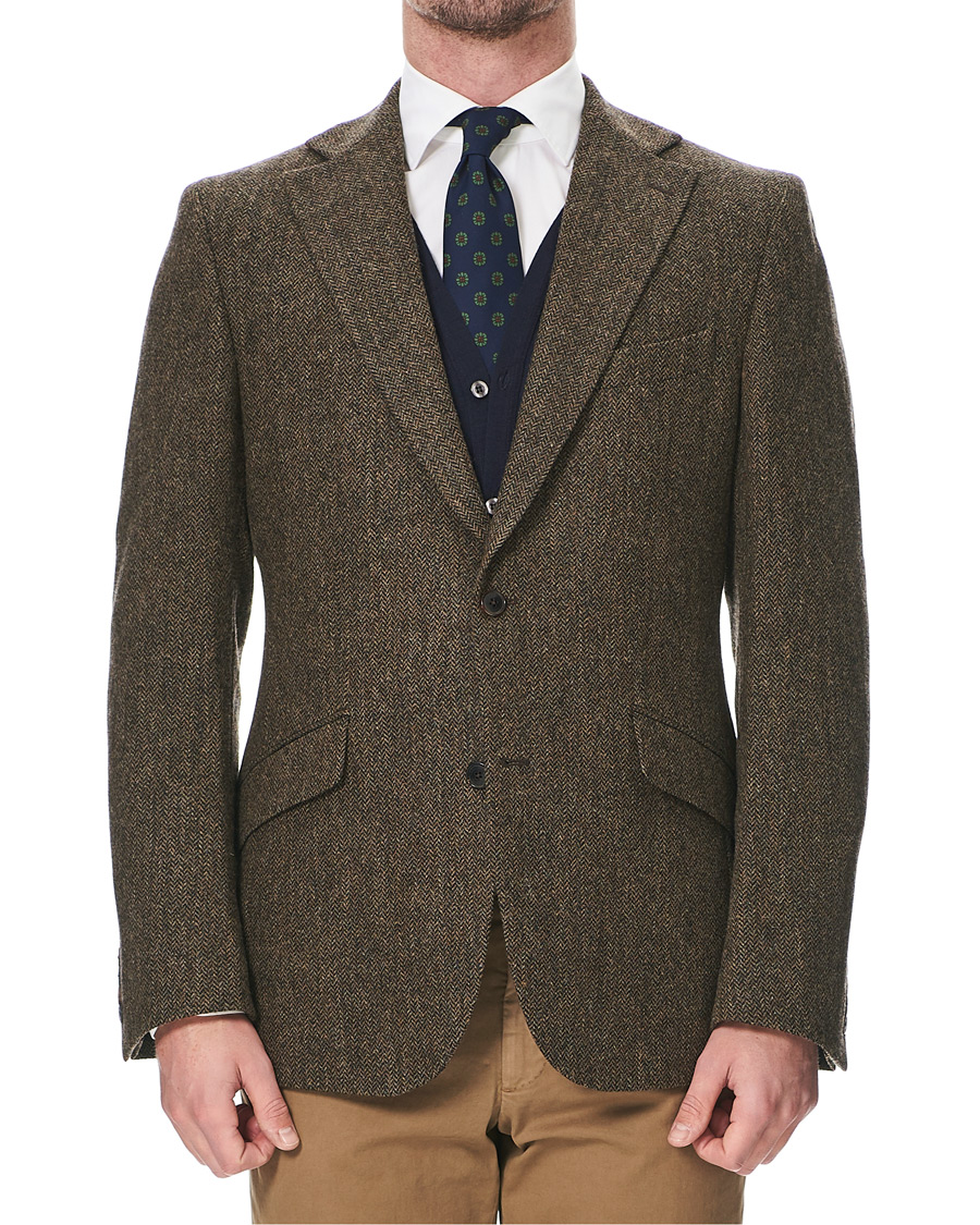 Herren | Sakkos | Walker Slater | Edward Tweed Herringbone Blazer Brown