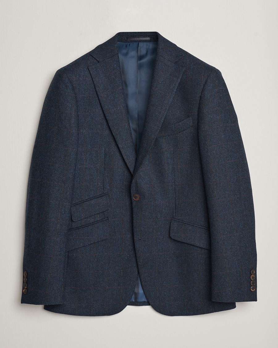 Herren | Sakkos | Walker Slater | Edward Lambswool Windowpane Blazer Navy