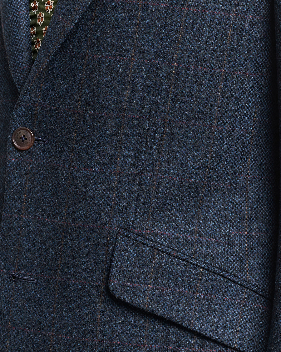 Herren | Sakkos | Walker Slater | Edward Lambswool Windowpane Blazer Navy