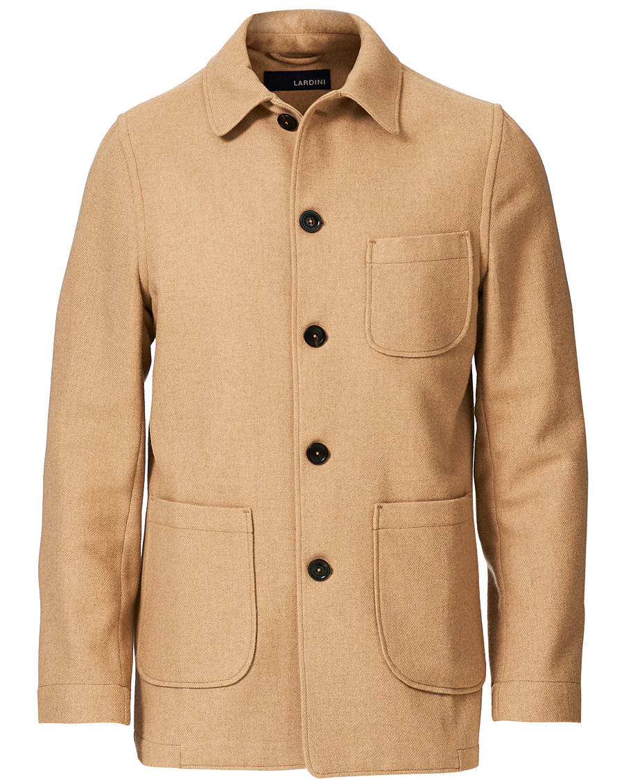 Herren | Hemden | Lardini | Wool Overshirt Beige