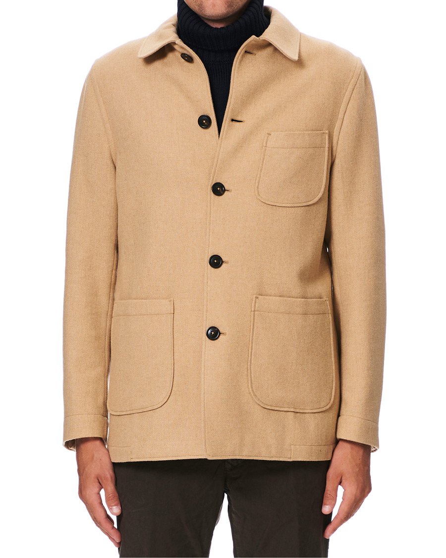 Herren | Hemden | Lardini | Wool Overshirt Beige