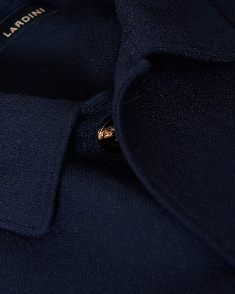 Herren | Hemden | Lardini | Wool Overshirt Navy