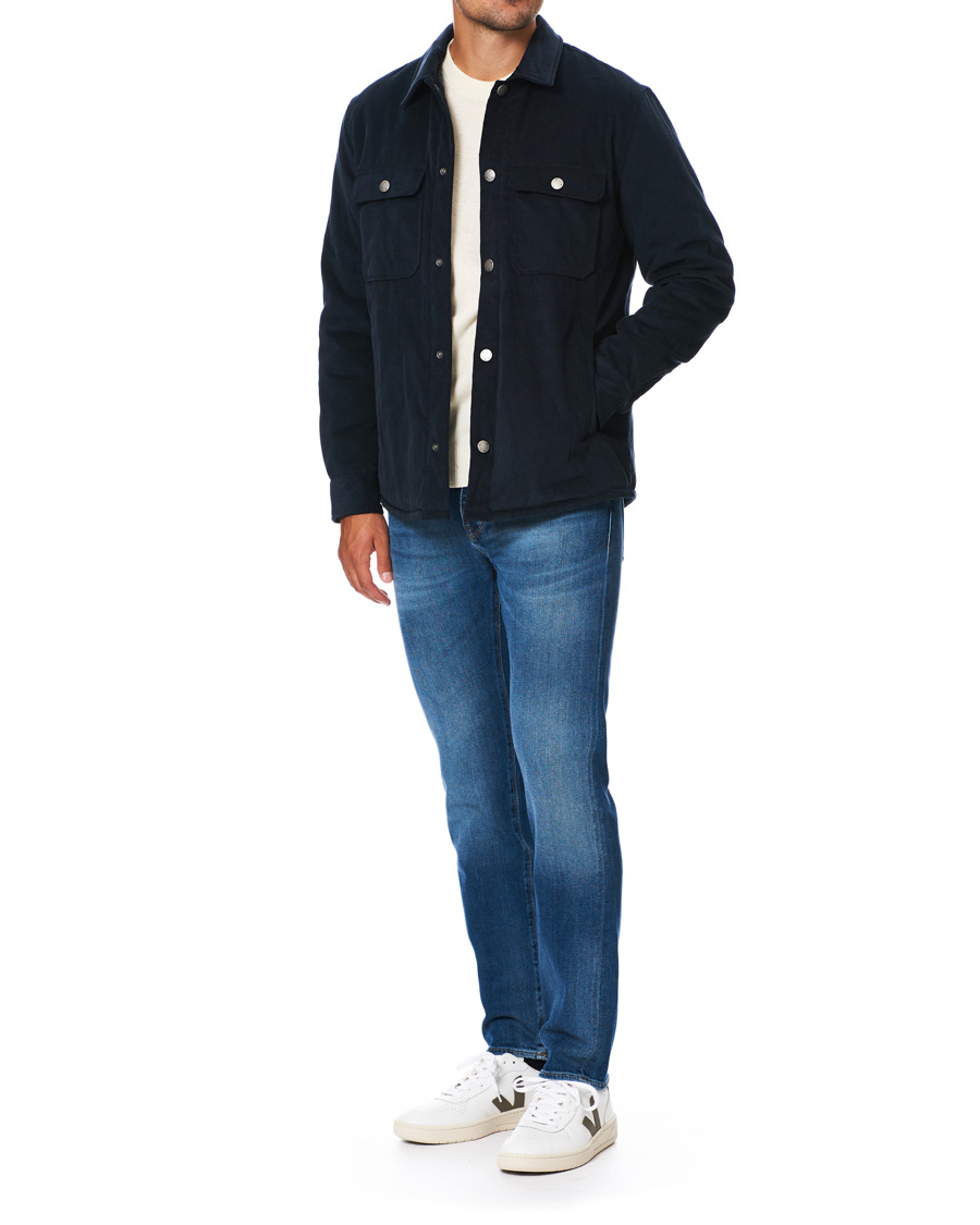 Herren | Veja V-10 Leather Sneaker Extra White/Kaki Indigo | Veja | V-10 Leather Sneaker Extra White/Kaki Indigo