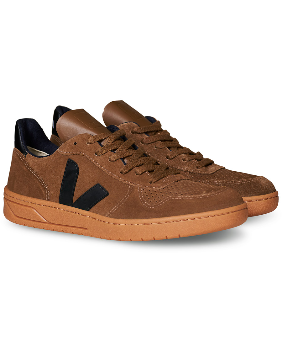 Herren | Veja V-10 Suede Sneaker Brown/Black | Veja | V-10 Suede Sneaker Brown/Black