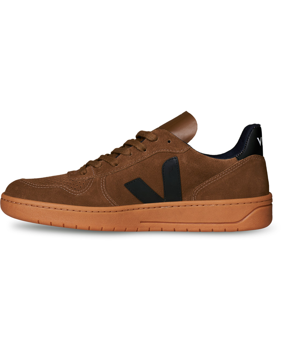 Herren | Veja V-10 Suede Sneaker Brown/Black | Veja | V-10 Suede Sneaker Brown/Black
