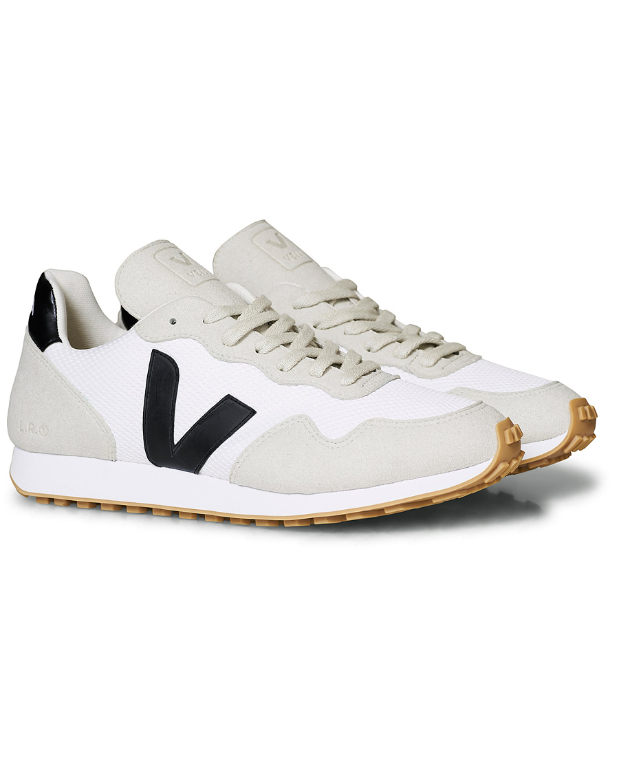 Herren | Veja SDU Vegan Running Sneaker White Black Natural | Veja | SDU Vegan Running Sneaker White Black Natural