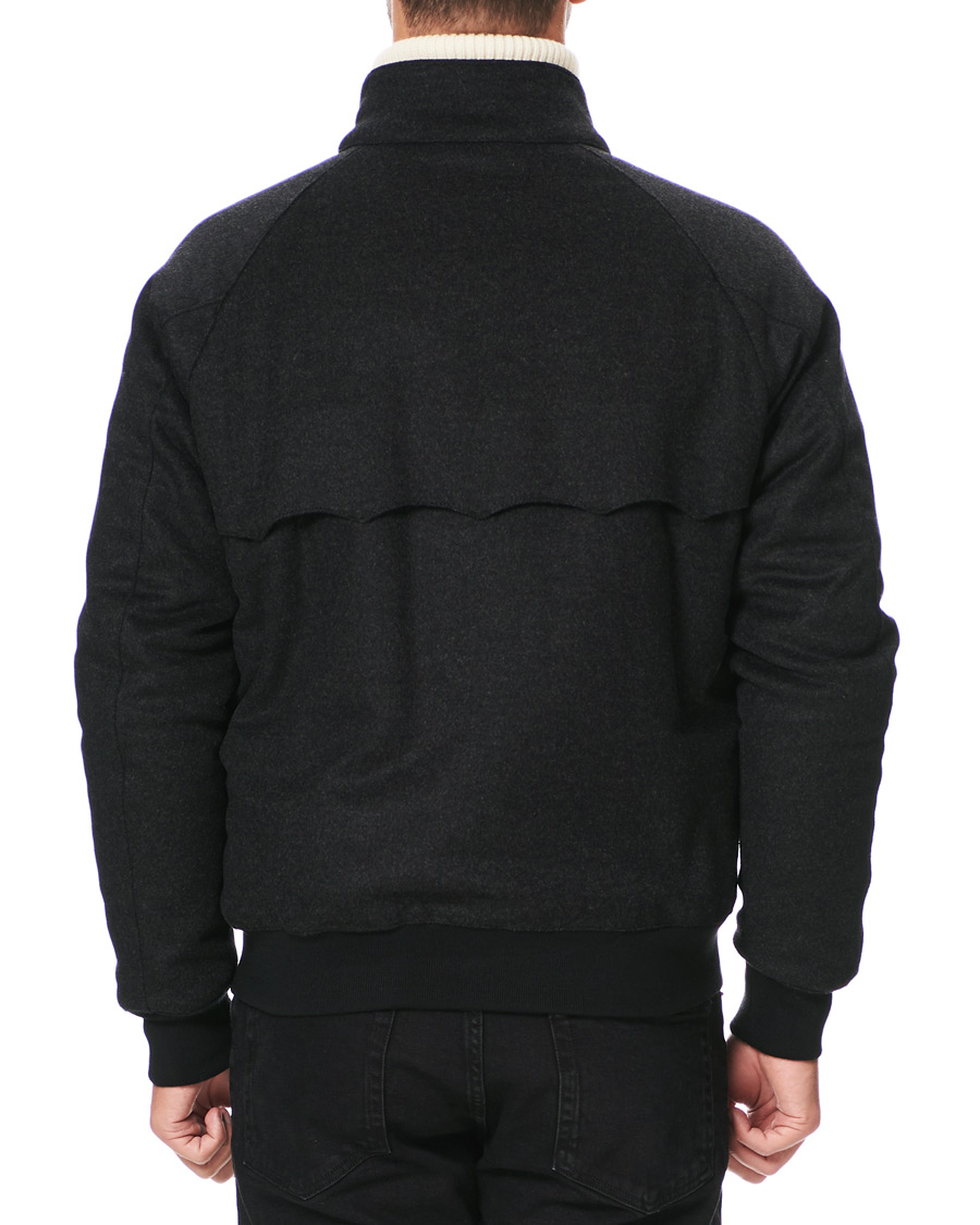 Herren | Jacken | Baracuta | G9 Padded Melton Wool Harrington Jacket Charcoal