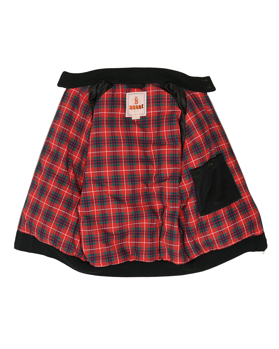 Herren | Jacken | Baracuta | G9 Padded Melton Wool Harrington Jacket Charcoal