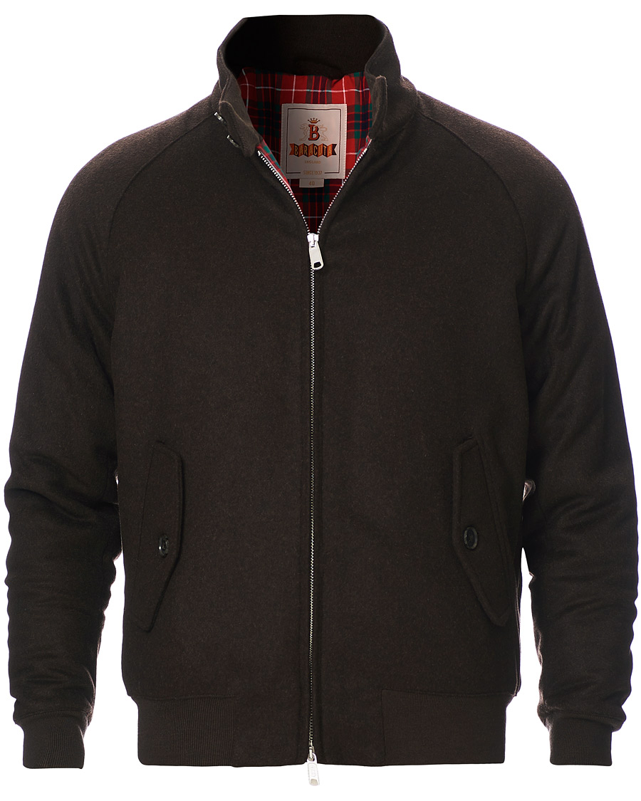 Herren | Jacken | Baracuta | G9 Padded Melton Wool Harrington Jacket Brown