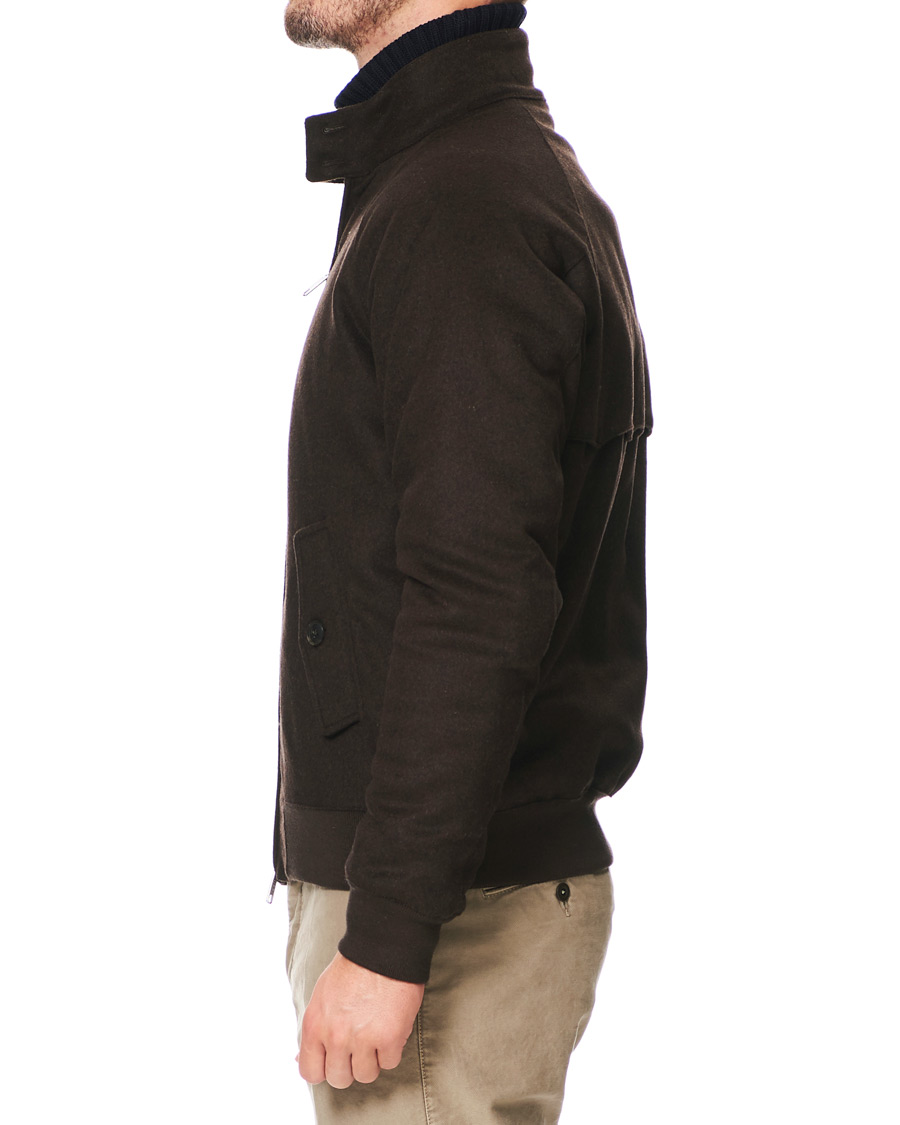 Herren | Jacken | Baracuta | G9 Padded Melton Wool Harrington Jacket Brown