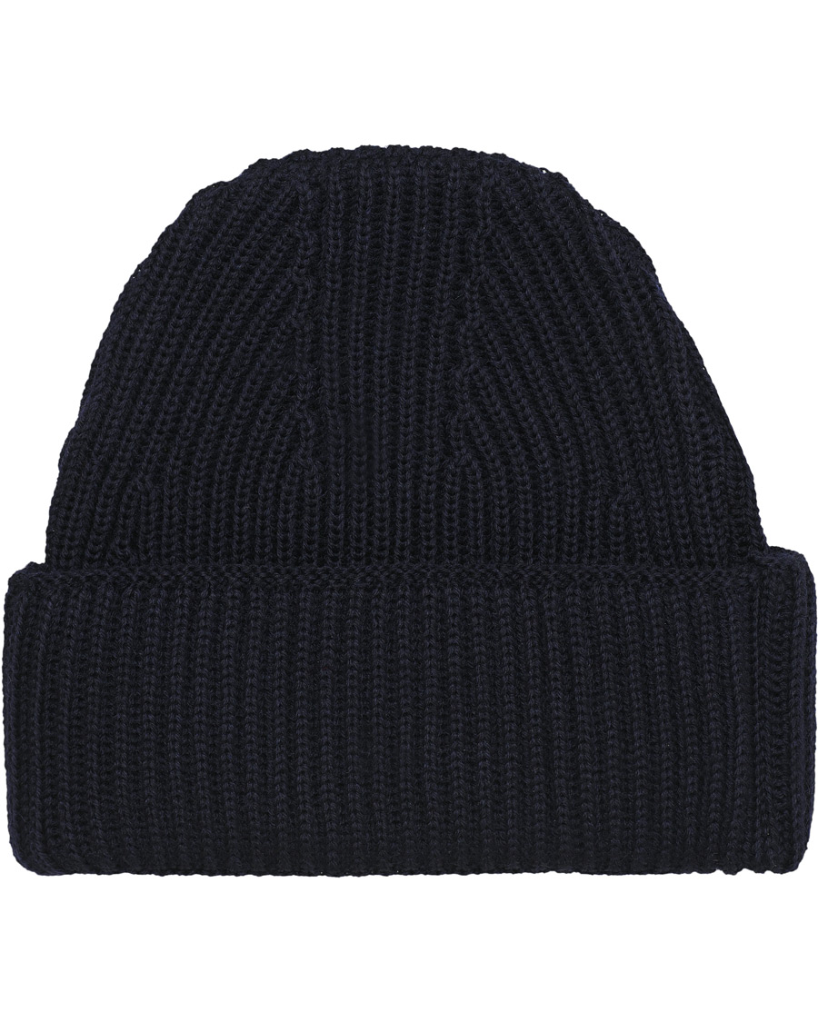 Herren | Maison Kitsuné Tricolor Fox Beanie Navy | Maison Kitsuné | Tricolor Fox Beanie Navy