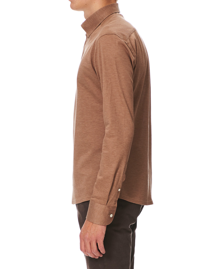 Herren | Hemden | Eton | Slim Fit Pique Button Under Poloshirt Nougat