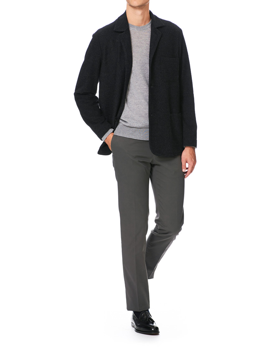 Herren | Hemden | Harris Wharf London | Twill Terry Overshirt Anthracite
