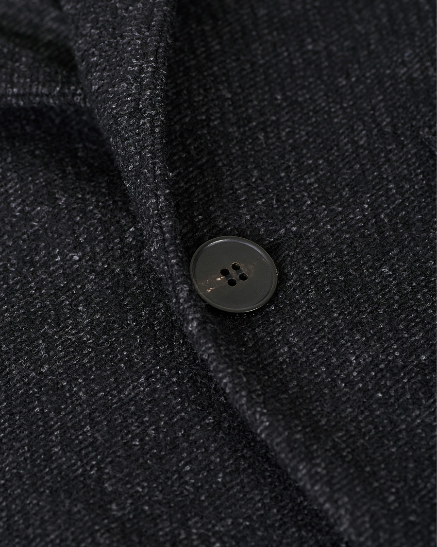 Herren | Hemden | Harris Wharf London | Twill Terry Overshirt Anthracite