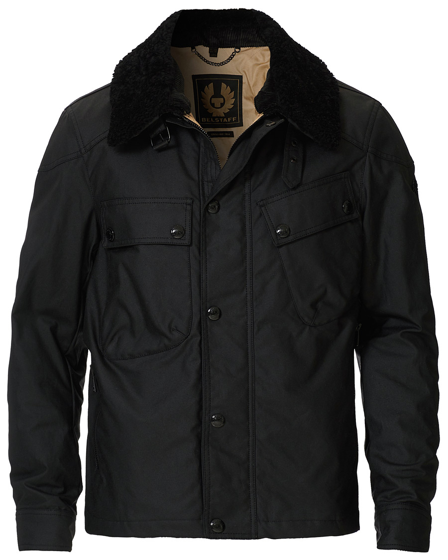 Herren | Jacken | Belstaff | Patrol Waxed Sherling Jacket Black