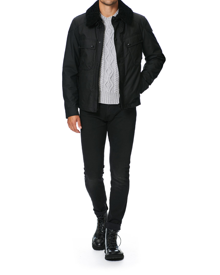 Herren | Jacken | Belstaff | Patrol Waxed Sherling Jacket Black
