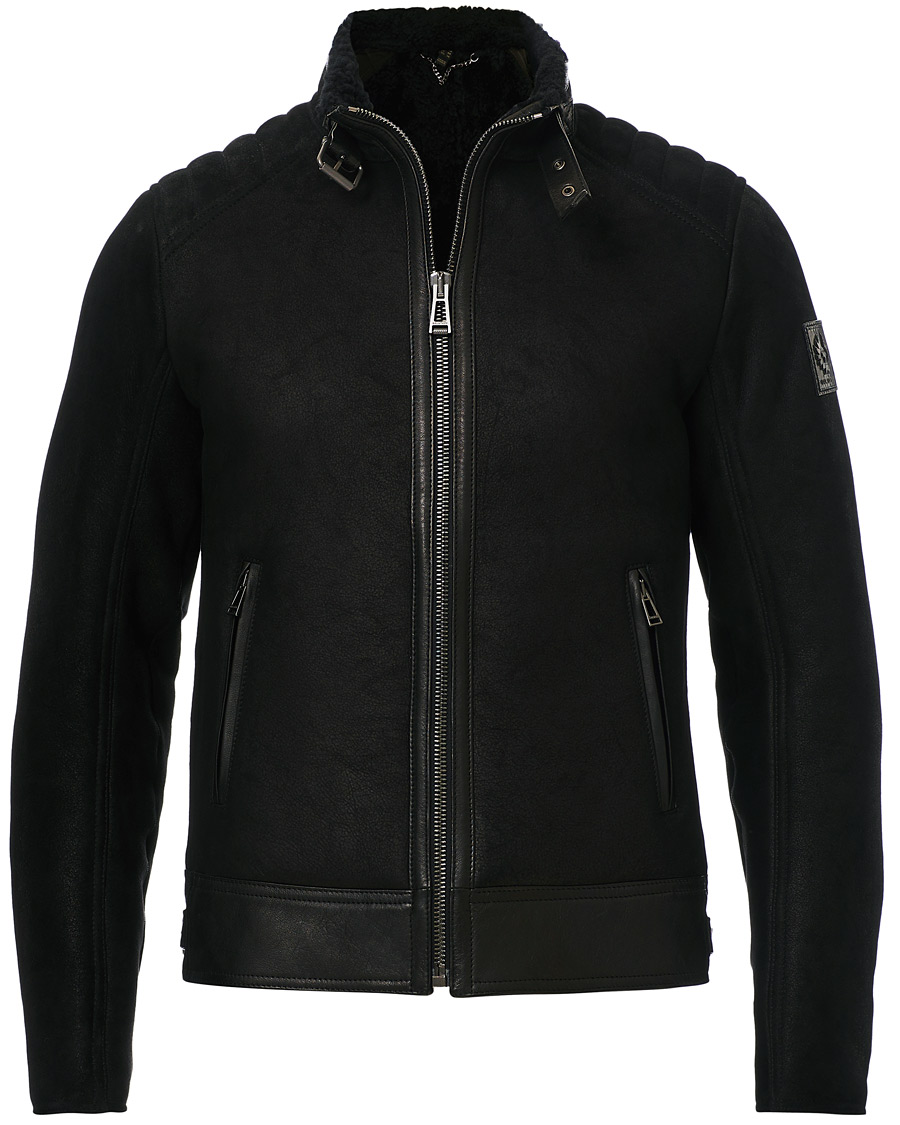 Herren | Jacken | Belstaff | Westlake 2.0 Sherling Leather Jacket Black