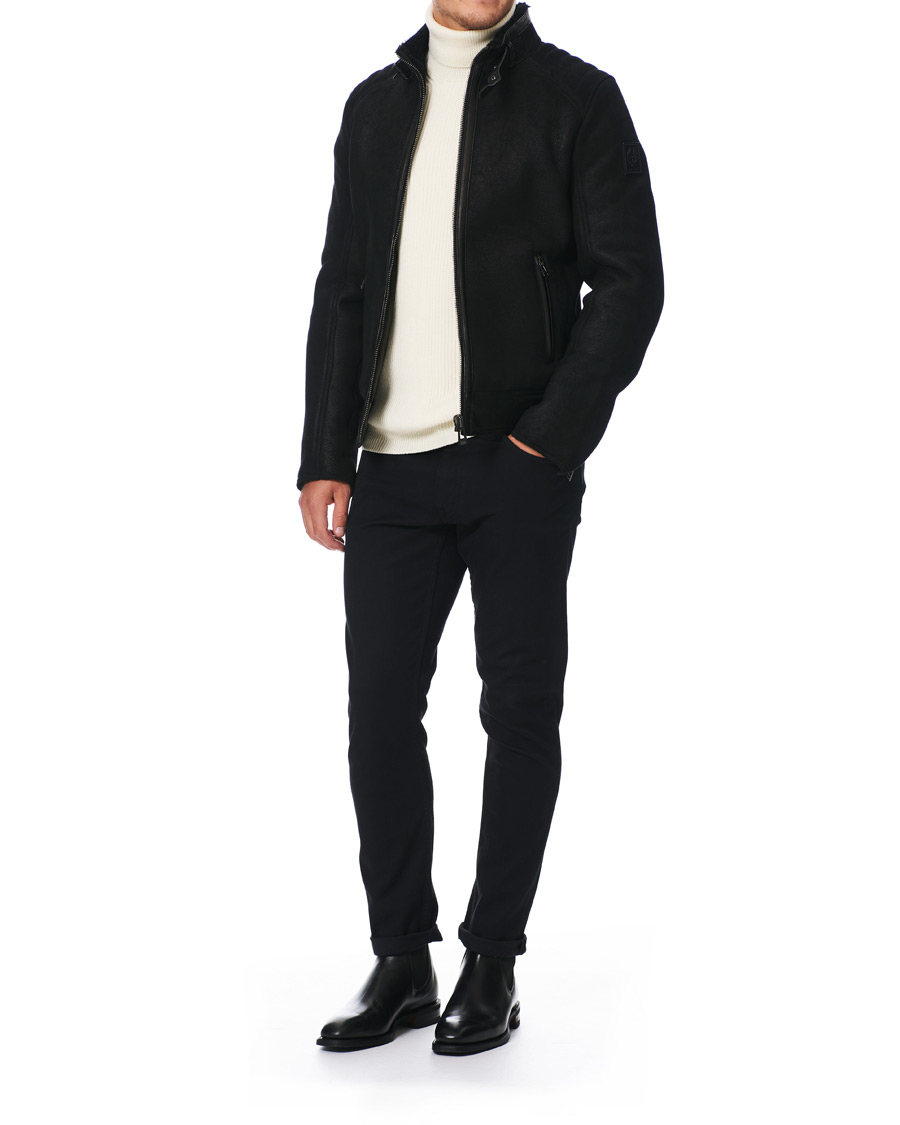 Herren | Jacken | Belstaff | Westlake 2.0 Sherling Leather Jacket Black