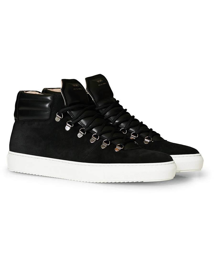 Herren | Zespà ZSP2 High Top Suede Sneakers Black | Zespà | ZSP2 High Top Suede Sneakers Black
