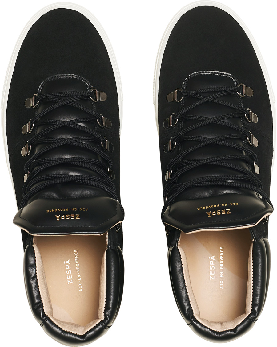 Herren | Zespà ZSP2 High Top Suede Sneakers Black | Zespà | ZSP2 High Top Suede Sneakers Black