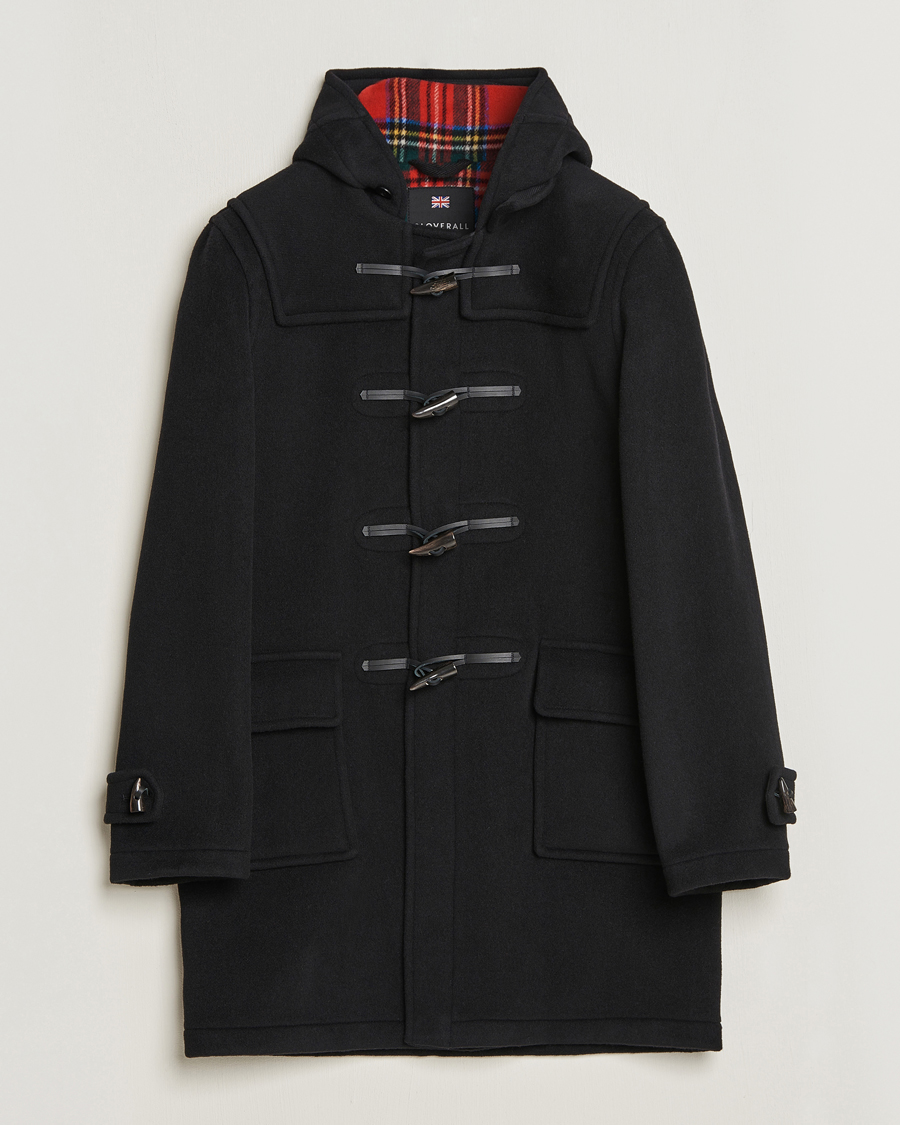Herren | Jacken | Gloverall | Morris Duffle Coat Black/Royal Stewart