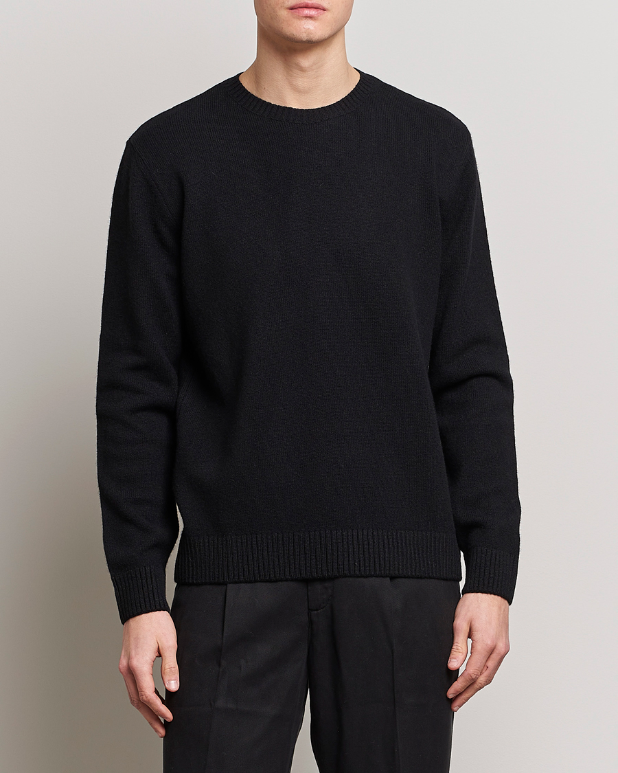 Herren | Basics | Colorful Standard | Classic Merino Wool Crew Neck Deep Black