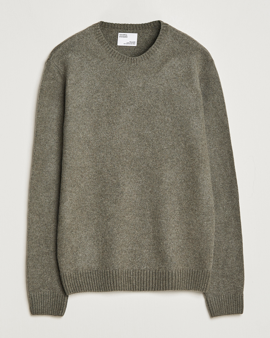 Herren | Pullover | Colorful Standard | Classic Merino Wool Crew Neck Dusty Olive