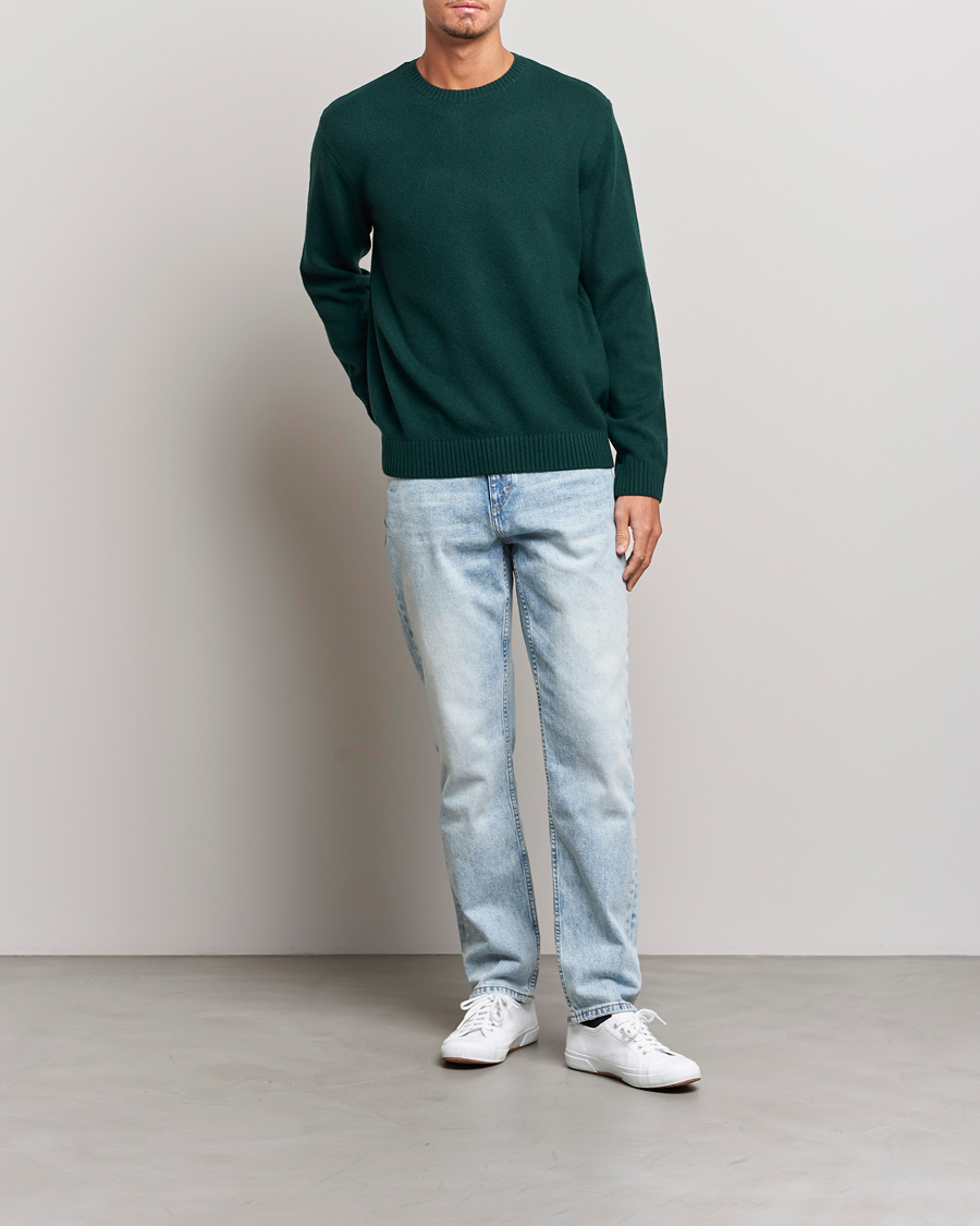 Herren | Pullover | Colorful Standard | Classic Merino Wool Crew Neck Emerald Green