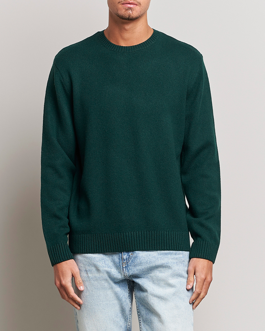Herren | Pullover | Colorful Standard | Classic Merino Wool Crew Neck Emerald Green