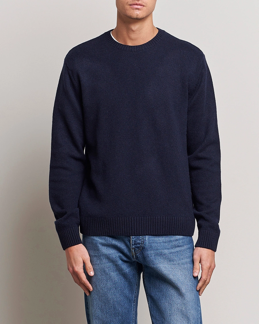 Herren | Basics | Colorful Standard | Classic Merino Wool Crew Neck Navy Blue