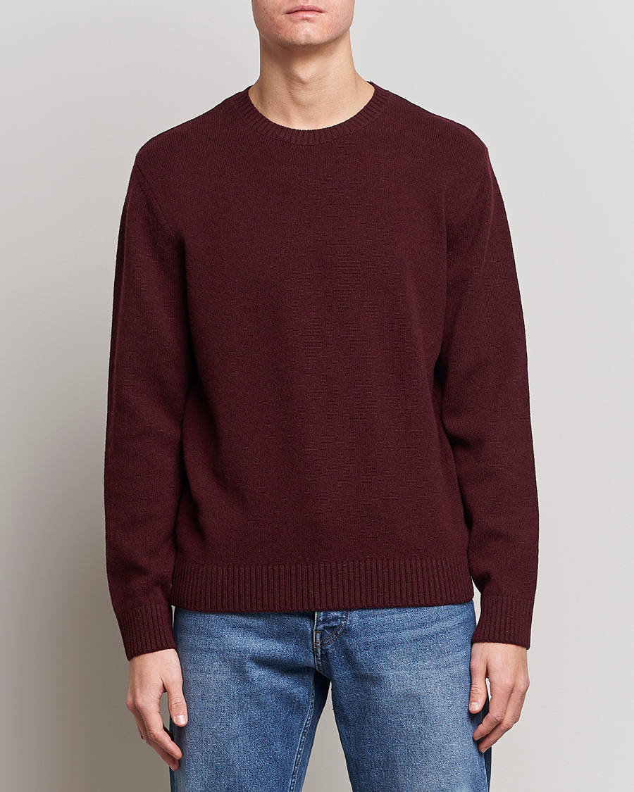 Herren | Basics | Colorful Standard | Classic Merino Wool Crew Neck Oxblood Red