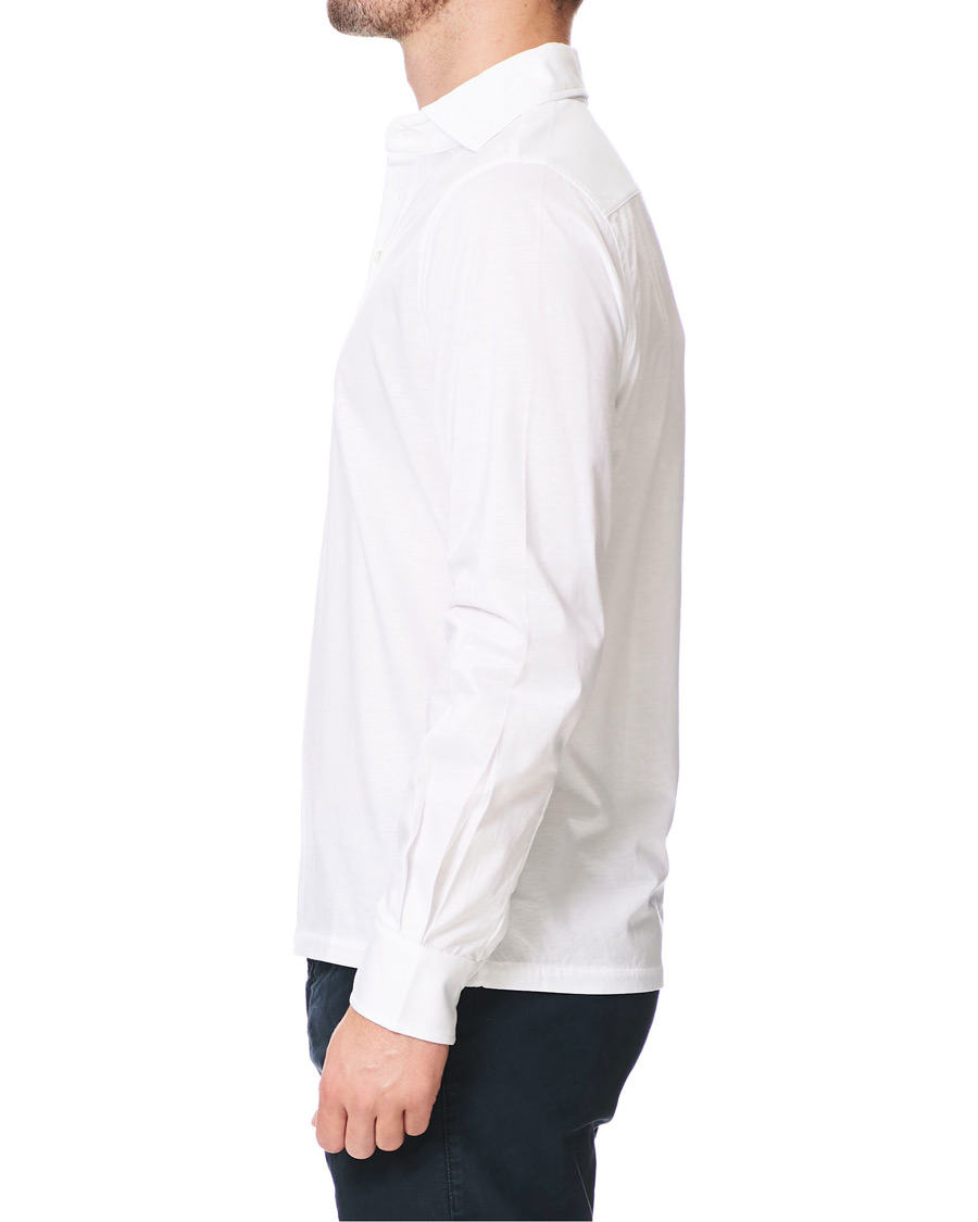 Herren | Hemden | Stenströms | Cotton Popover Poloshirt White