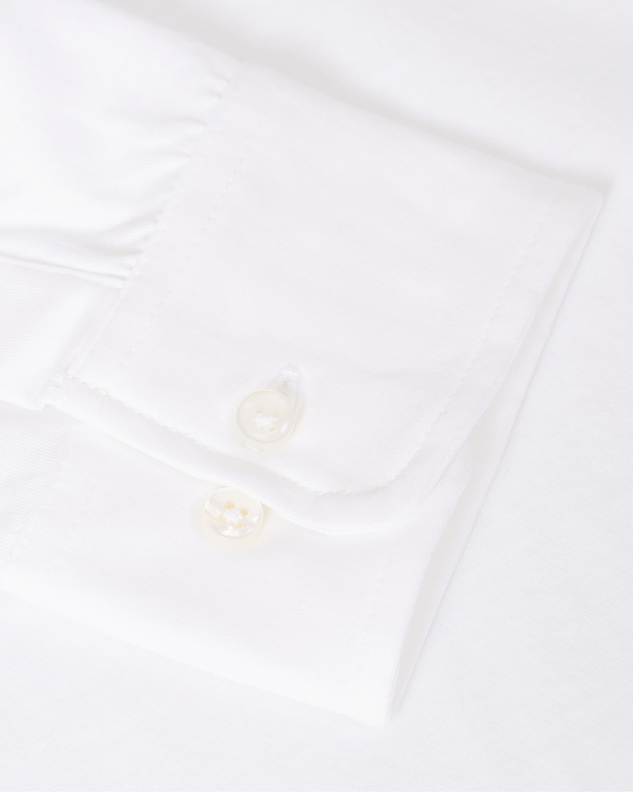 Herren | Hemden | Stenströms | Cotton Popover Poloshirt White