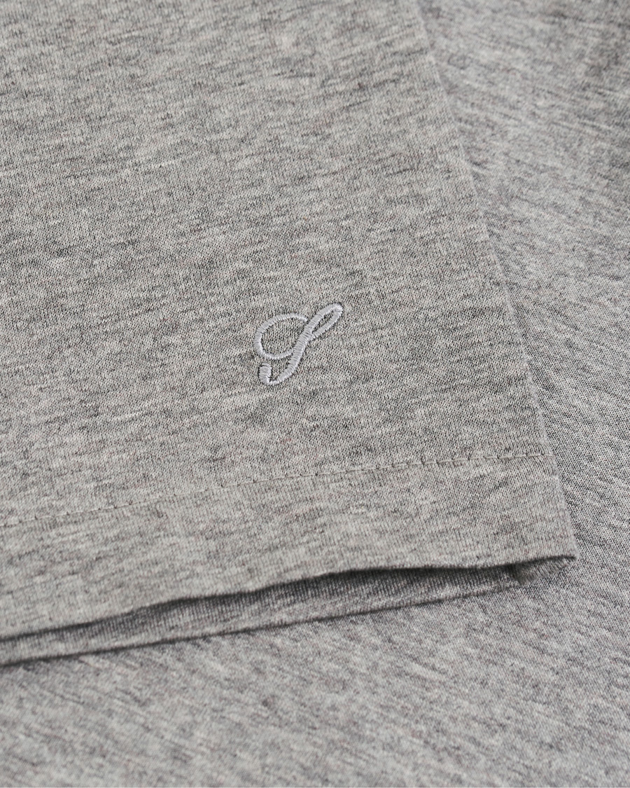 Herren | Hemden | Stenströms | Cotton Popover Poloshirt Grey Melange