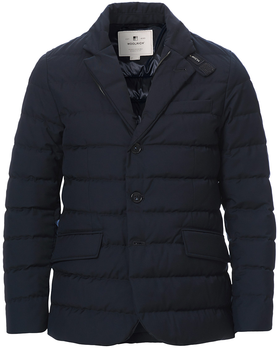 Woolrich Luxe Blazer Jacket Melton Blue bei CareOfCarl.de