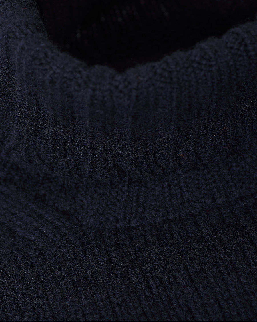 Herren | Pullover | Drake's | Lambswool Rollneck Navy