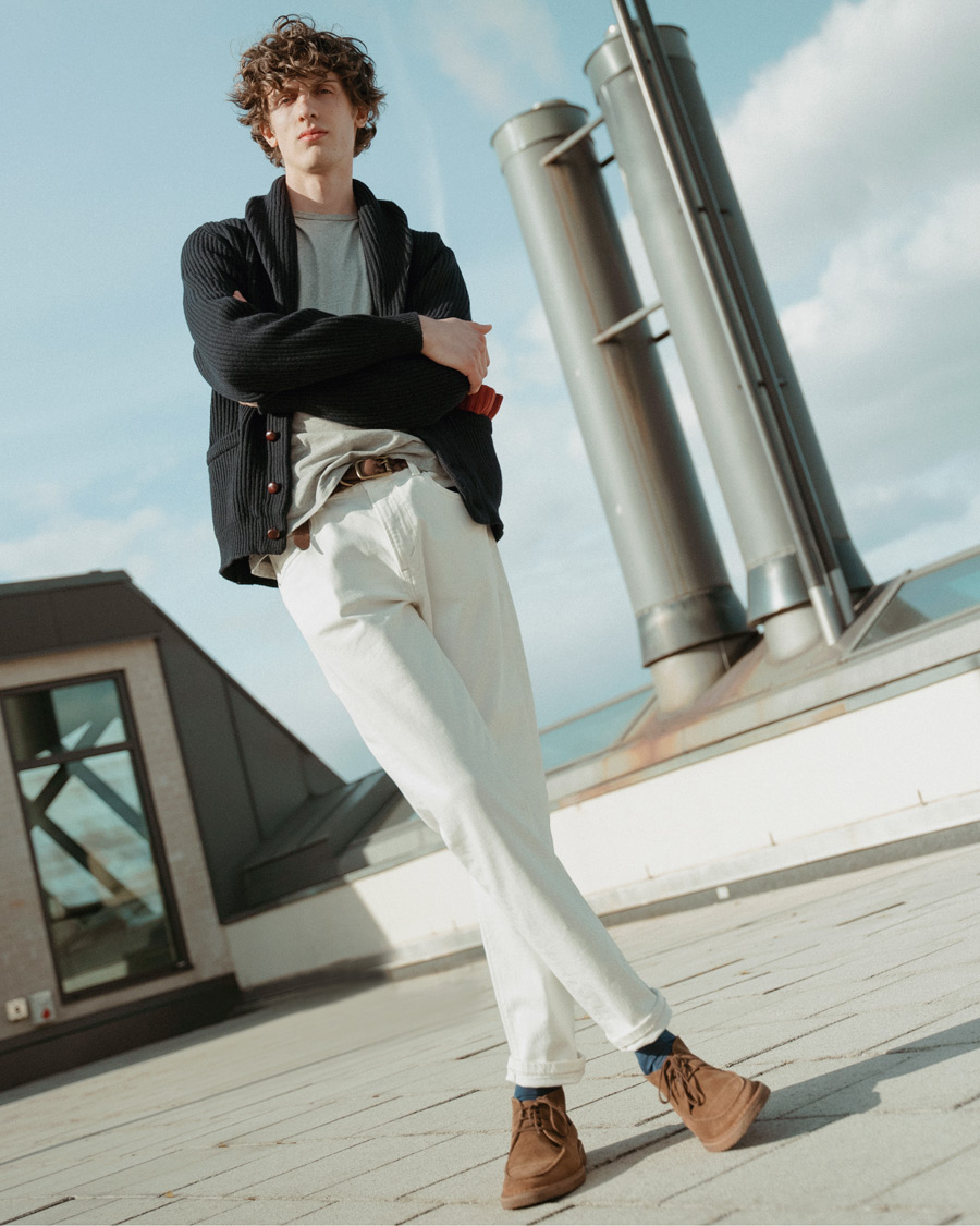 Herren | Pullover | Drake's | Shawl Collar Rib Cardigan Navy