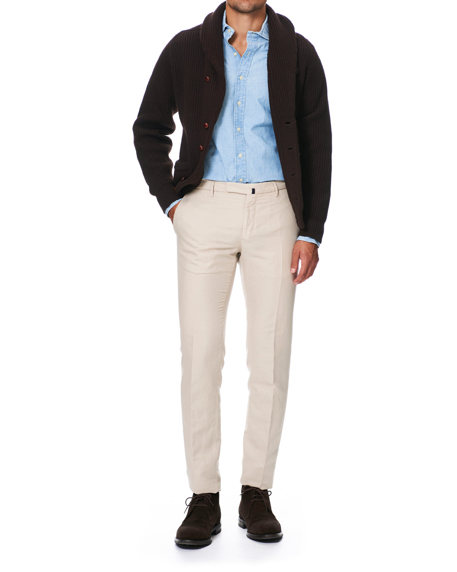 Herren | Pullover | Drake's | Lambswool Shawl Cardigan Ebony