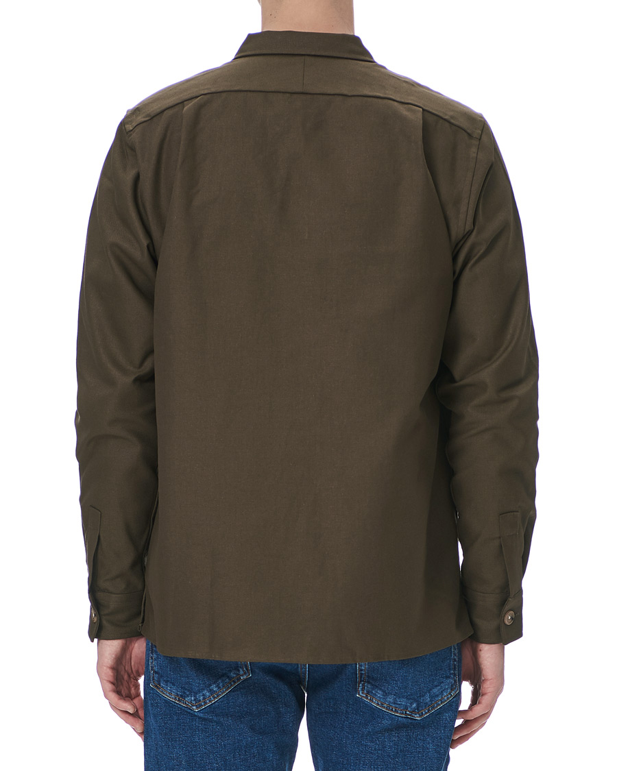 Herren | Hemden | Drake's | Solid Twill Overshirt Olive