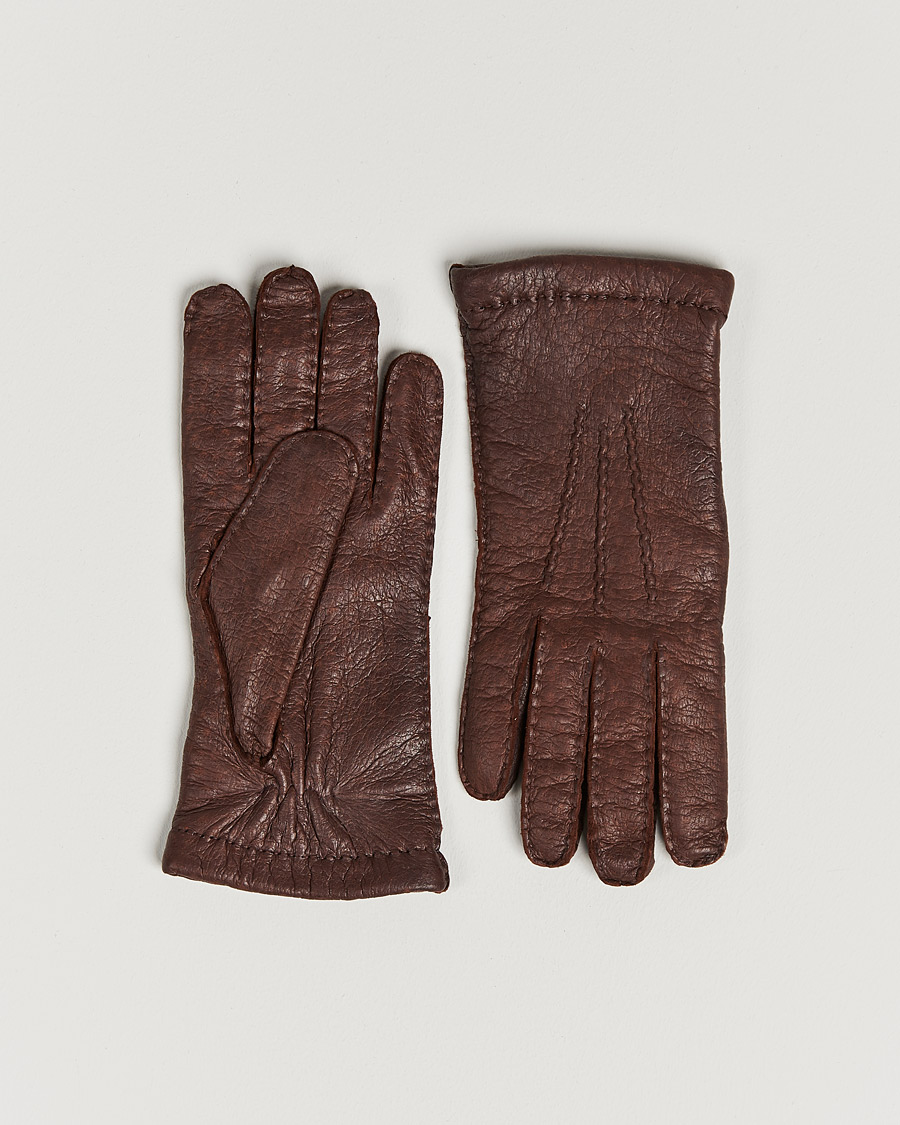 Herren | Hestra | Hestra | Peccary Handsewn Cashmere Glove Sienna