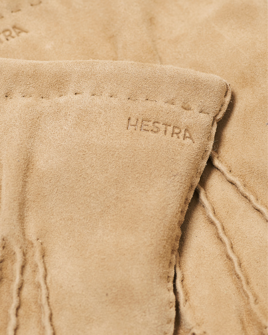 Herren | Hestra Arthur Wool Lined Suede Glove Camel | Hestra | Arthur Wool Lined Suede Glove Camel