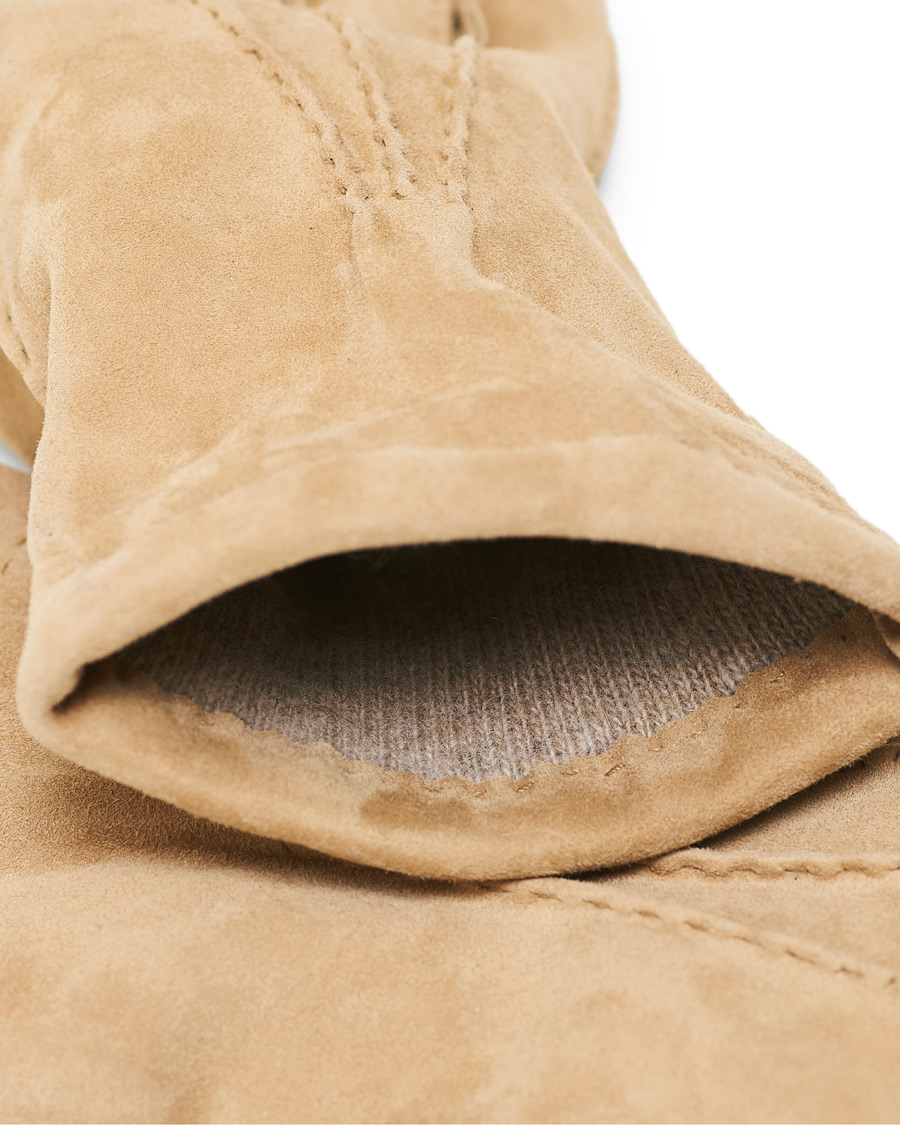 Herren | Hestra Arthur Wool Lined Suede Glove Camel | Hestra | Arthur Wool Lined Suede Glove Camel