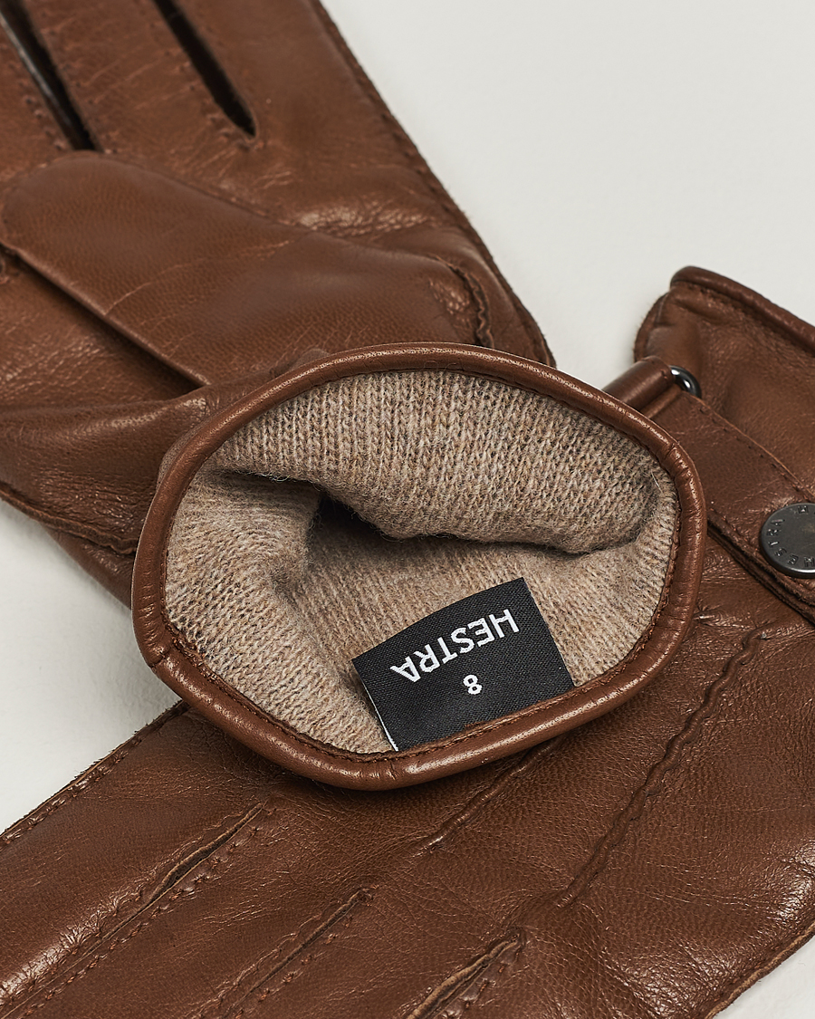 Men |  | Hestra | Jake Wool Lined Buckle Glove Light Brown