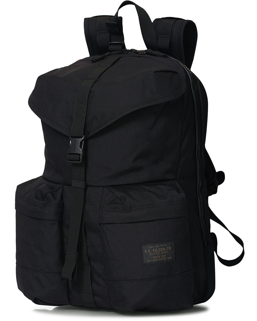 Herren | Filson Ripstop Nylon Backpack Black | Filson | Ripstop Nylon Backpack Black
