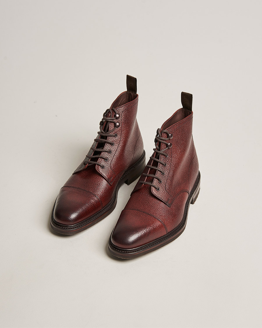 Herren | Handgefertigte Schuhe | Loake 1880 | Roehampton Boot Oxblood Calf Grain