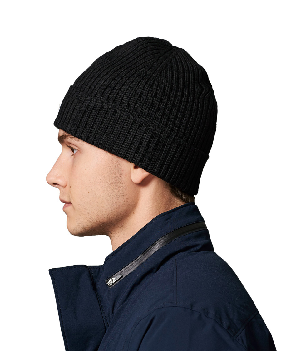Herren | Lacoste Knitted Beanie Noir | Lacoste | Knitted Beanie Noir