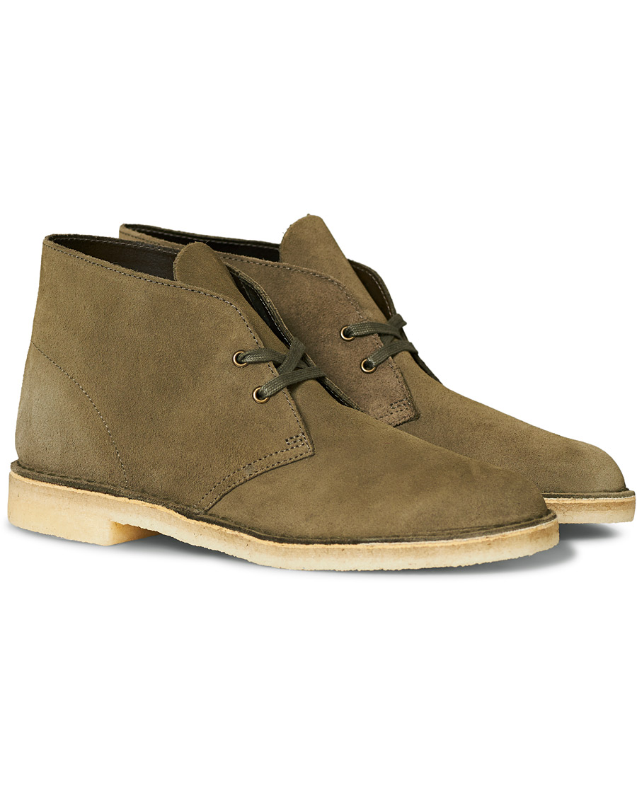 Herren | Clarks Originals Desert Boot Light Olive Suede | Clarks Originals | Desert Boot Light Olive Suede